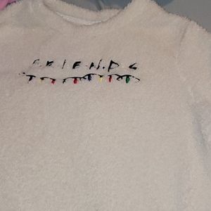 F.R.I.E.N.D.S fuzzy sweater.